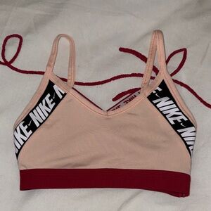 Apricot/Red/Black Nike Sports Bra Size XS